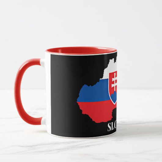 Silhouette DER SLOWAKEI, ETIKETT Tasse (Links)