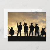 Silhouette der Soldaten in der 101. Im Flugzeug Ab Postkarte (Vorne/Hinten)