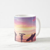 Silhouette der Surfer Kaffeetasse (VorderseiteRechts)