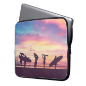 Silhouette der Surfer Laptopschutzhülle (Vorderseite Links)