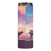 Silhouette der Surfer Thermosbecher (Rückseite)