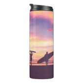 Silhouette der Surfer Thermosbecher (Nach rechts gedreht)