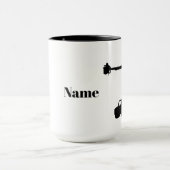 Silhouette der Tasse Lineman Truck und Linemen (Zentrum)