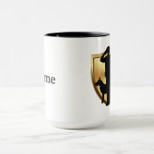 Silhouette der Tasse von Polizisten und K-9 Hunden (Zentrum)