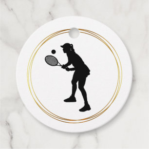 Silhouette der Tennisspielerin Geschenkanhänger