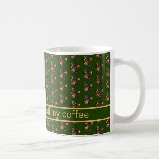 Silhouette der Tiere Erntedank Grün Kaffeetasse (Rechts)