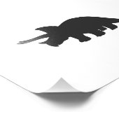 Silhouette der Triceratops - Wählen Sie die Hinter Fotodruck (Ecke)
