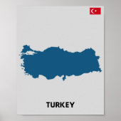 Silhouette der Türkei Poster (Vorne)