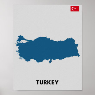 Silhouette der Türkei Poster