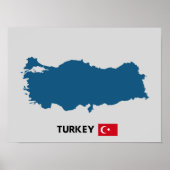 Silhouette der Türkei Poster (Vorne)