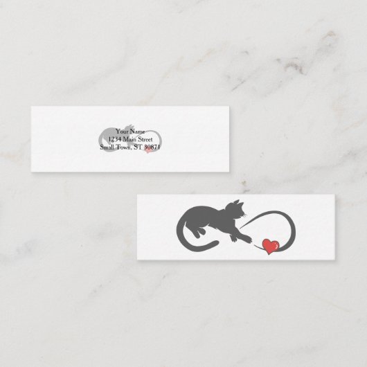 Silhouette der unendlichen Katzenherde - Wählen Si Mini Visitenkarte (Vorne/Hinten)