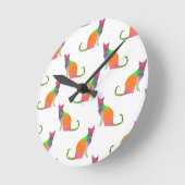 Silhouette der unteren Polster Runde Wanduhr (Winkel)