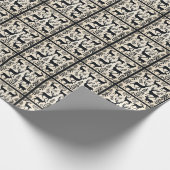 Silhouette der verzauberten Schwarzen Hirsche Geschenkpapier (Ecke)