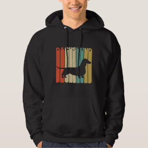 Silhouette der Vintagen Dackel Hoodie