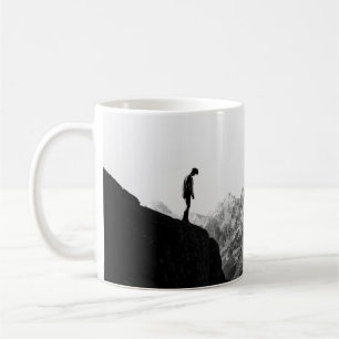 SILHOUETTE DER VOR DEM KAFFEETASSE
