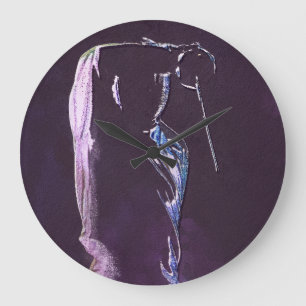 Silhouette der Wall-Uhr Große Wanduhr