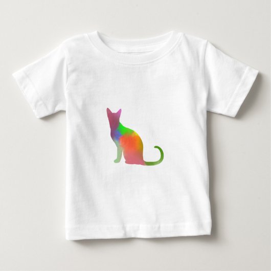 Silhouette der Wasserfarbe Baby T-shirt (Vorderseite)
