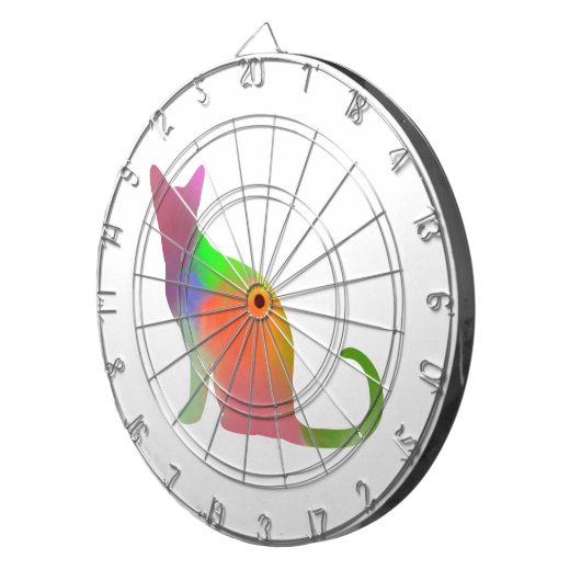 Silhouette der Wasserfarbe Dartscheibe (Vorderseite rechts)