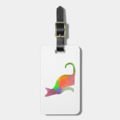 Silhouette der Wasserfarbe Gepäckanhänger (Vorderseite vertikal)