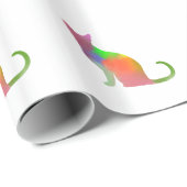 Silhouette der Wasserfarbe Geschenkpapier (Rolleneckpunkt)