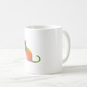 Silhouette der Wasserfarbe Kaffeetasse (VorderseiteRechts)