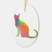 Silhouette der Wasserfarbe Keramik Ornament (Links)