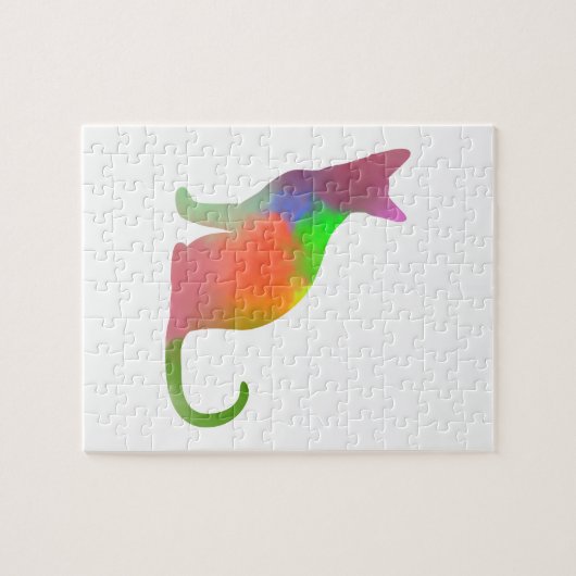 Silhouette der Wasserfarbe Puzzle (Horizontal)