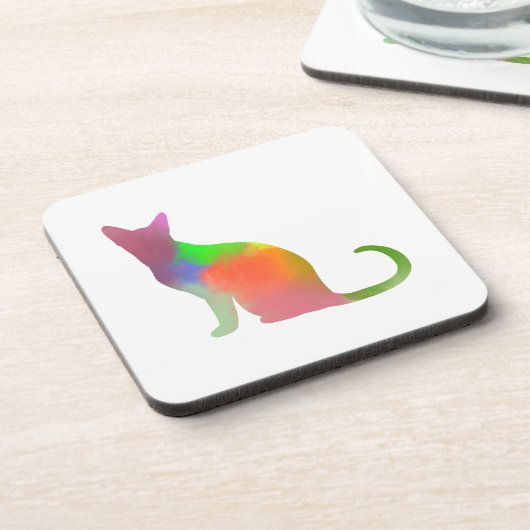 Silhouette der Wasserfarbe Untersetzer (Linke Seite)