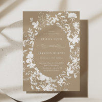 Silhouette der weißen Wildblume Wedding Tan