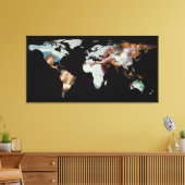 Silhouette der Weltkarte - Die Schaffung von Adam Leinwanddruck (Insitu (Wohnzimmer))