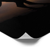 Silhouette der Wilden Pferde Poster (Ecke)