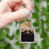 Silhouette der Wilden Pferde Schlüsselanhänger (Hand)