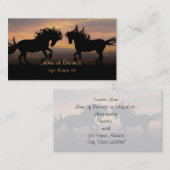 Silhouette der Wilden Pferde Visitenkarte (Vorne/Hinten)