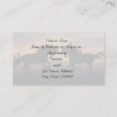 Silhouette der Wilden Pferde Visitenkarte (Rückseite)