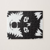 Silhouette der Wildwolf-Gesichter Puzzle (Horizontal)