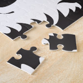 Silhouette der Wildwolf-Gesichter Puzzle (Seite)