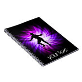 Silhouette der Zäune; lila Notizblock (Rechte Seite)