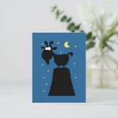 Silhouette der Ziege auf dem Berg Postkarte (Stehend Vorderseite)