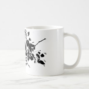 Silhouette der Zweige Hummingbird und Baum Kaffeetasse