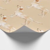 Silhouette des Aquarell-Gelben Labradors Geschenkpapier (Ecke)