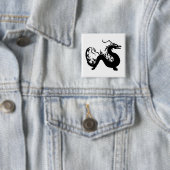 Silhouette des asiatischen Drachen Button (Beispiel)