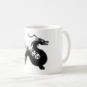 Silhouette des asiatischen Drachen Kaffeetasse (VorderseiteRechts)
