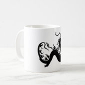 Silhouette des asiatischen Drachen Kaffeetasse (Vorderseite Links)