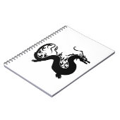 Silhouette des asiatischen Drachen Notizblock (Linke Seite)