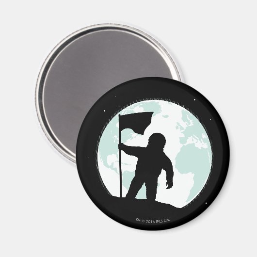 Silhouette des Astronauten Magnet (Vorderseite/Rückseite)