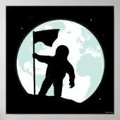 Silhouette des Astronauten Poster (Vorne)