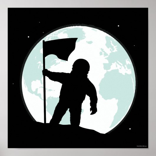 Silhouette des Astronauten Poster (Vorne)