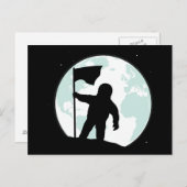 Silhouette des Astronauten Postkarte (Vorne/Hinten)