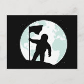 Silhouette des Astronauten Postkarte (Vorderseite)