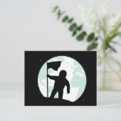 Silhouette des Astronauten Postkarte (Stehend Vorderseite)